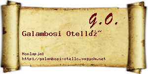Galambosi Otelló névjegykártya